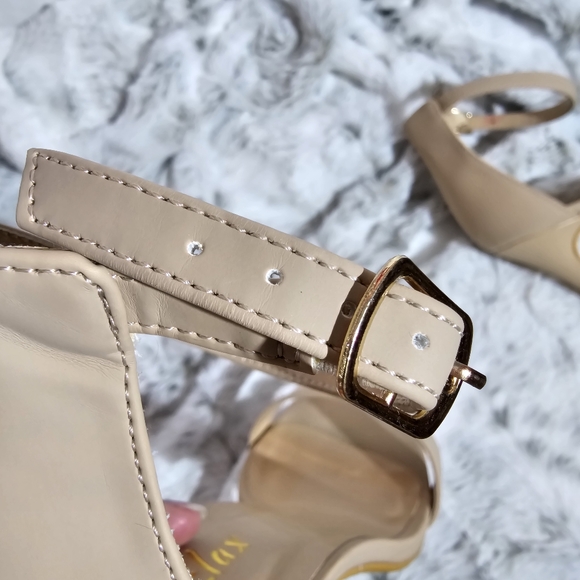 ElElax High Heels Stiletto Women's Ankle Strap Pumps Nude Open Toe Size 8.5B(M) - Picture 13 of 16